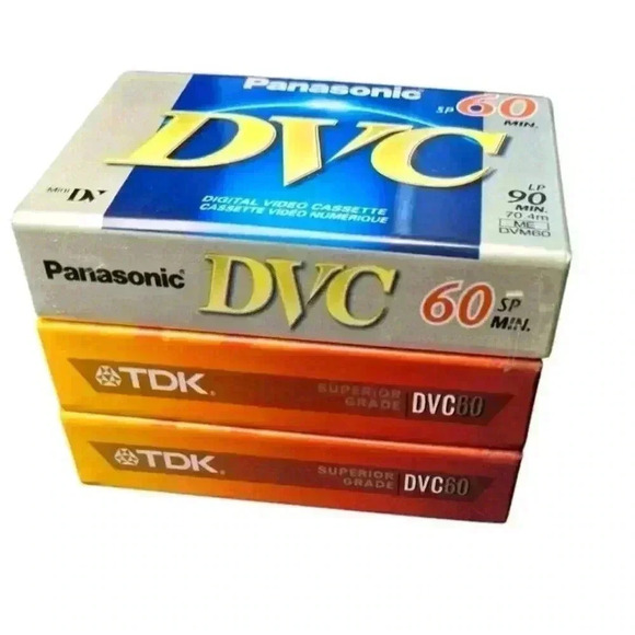 Lot of 3-DVC 60 Mini DV SUPERIOR GRADE Digital Video Cassette Tapes - NEW - Picture 1 of 8